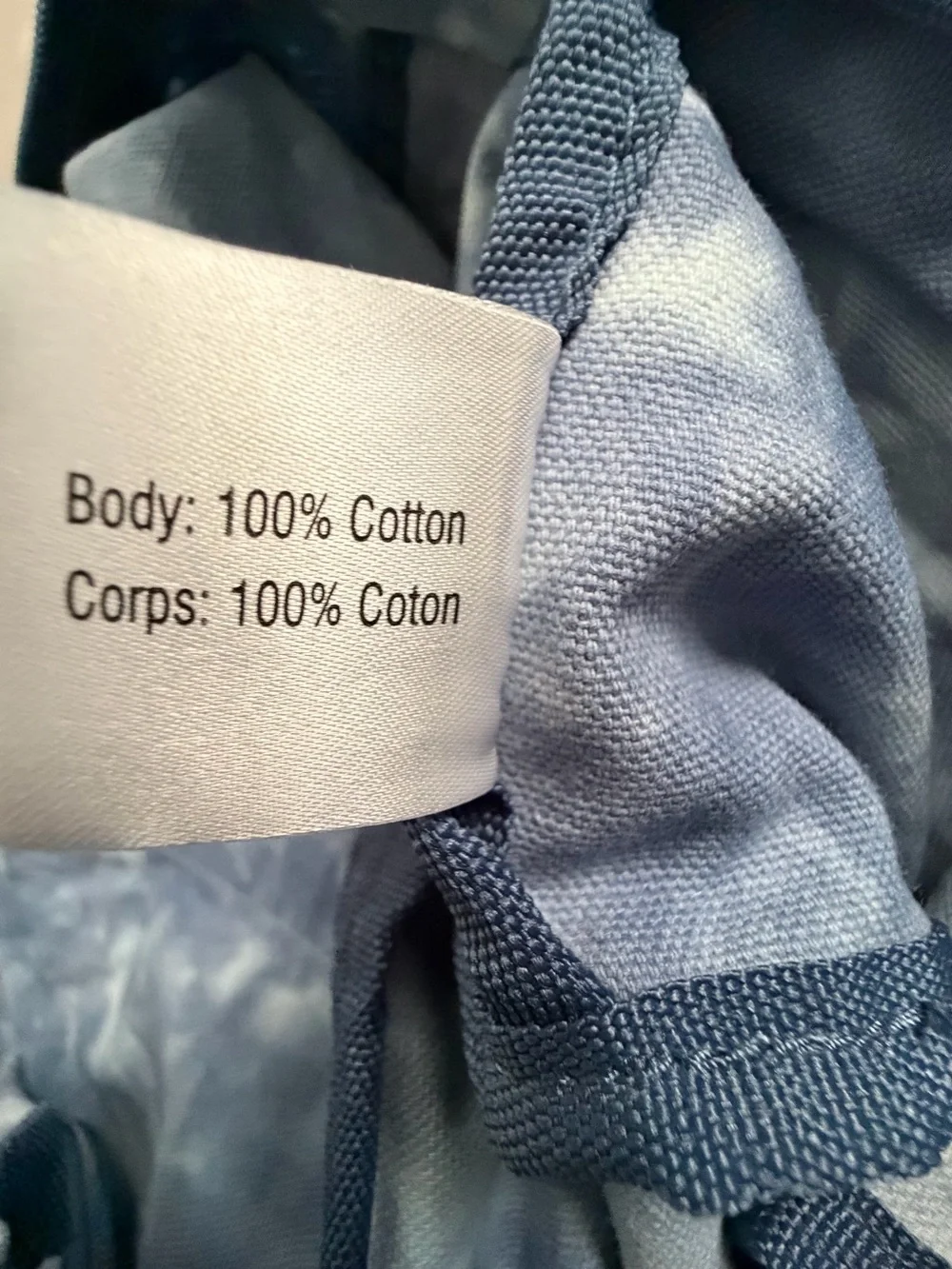 PINK Victoria's Secret Blue Tie-Dye Lightweight Denim Tote Bag